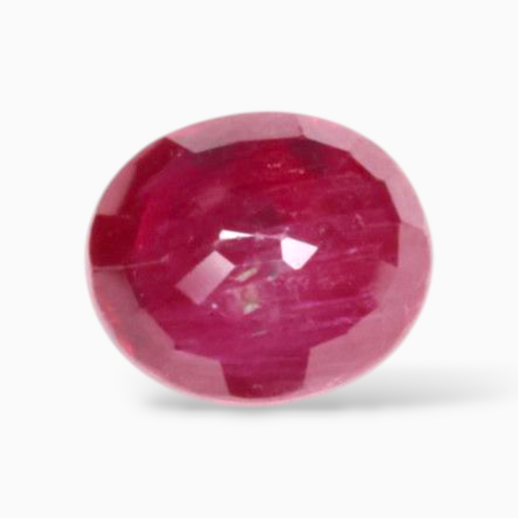 Original Pink Rubies In Oval Shape 1.25 Carats 6.9x5.8mm Size