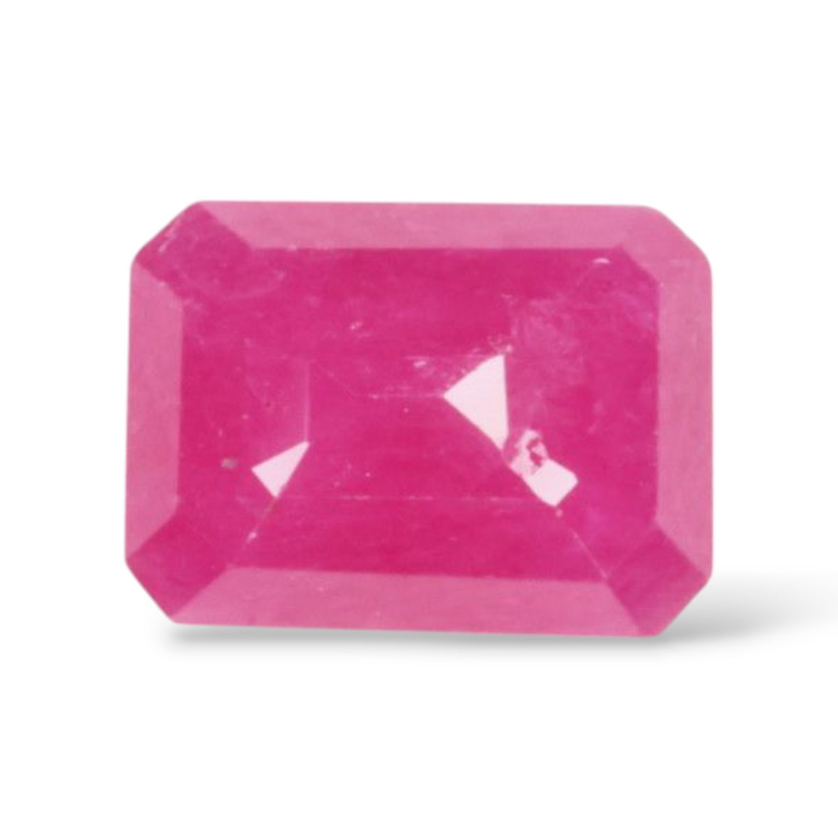 Original Pink Ruby Gemstone In Octagon Cut Shape 1.66 Carats 8x6mm Size