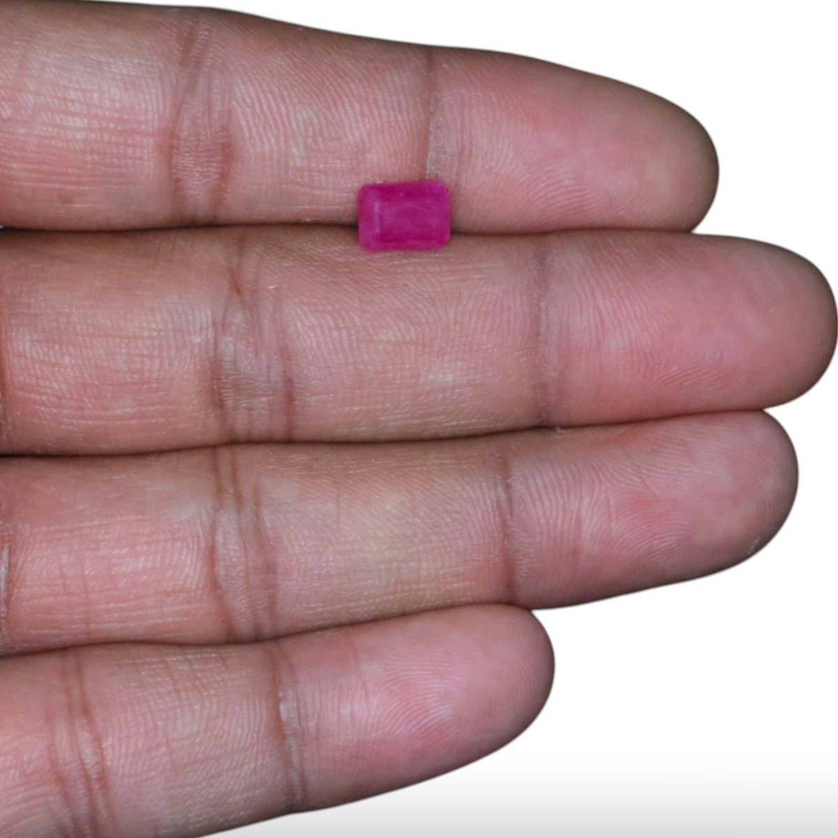 Original Pink Ruby Gemstone In Octagon Cut Shape 1.66 Carats 8x6mm Size
