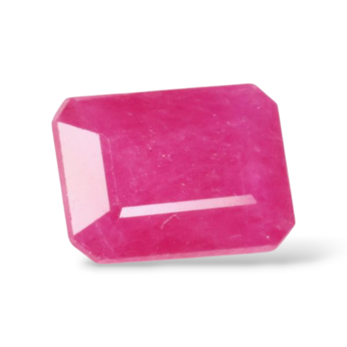 Original Pink Ruby Gemstone In Octagon Cut Shape 1.66 Carats 8x6mm Size