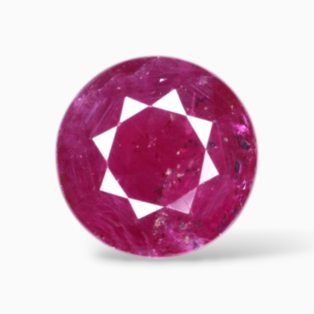 Original Ruby In  Round Shape 2.04 Carats 7.3mm Size