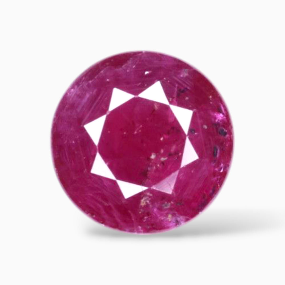 Original Ruby In  Round Shape 2.04 Carats 7.3mm Size