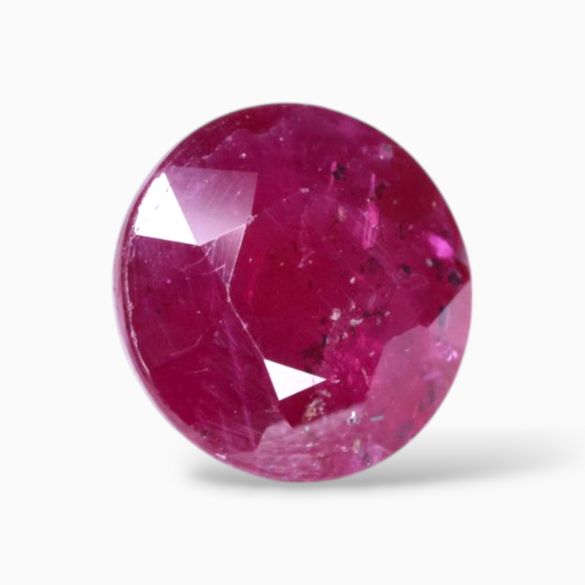 Original Ruby In  Round Shape 2.04 Carats 7.3mm Size