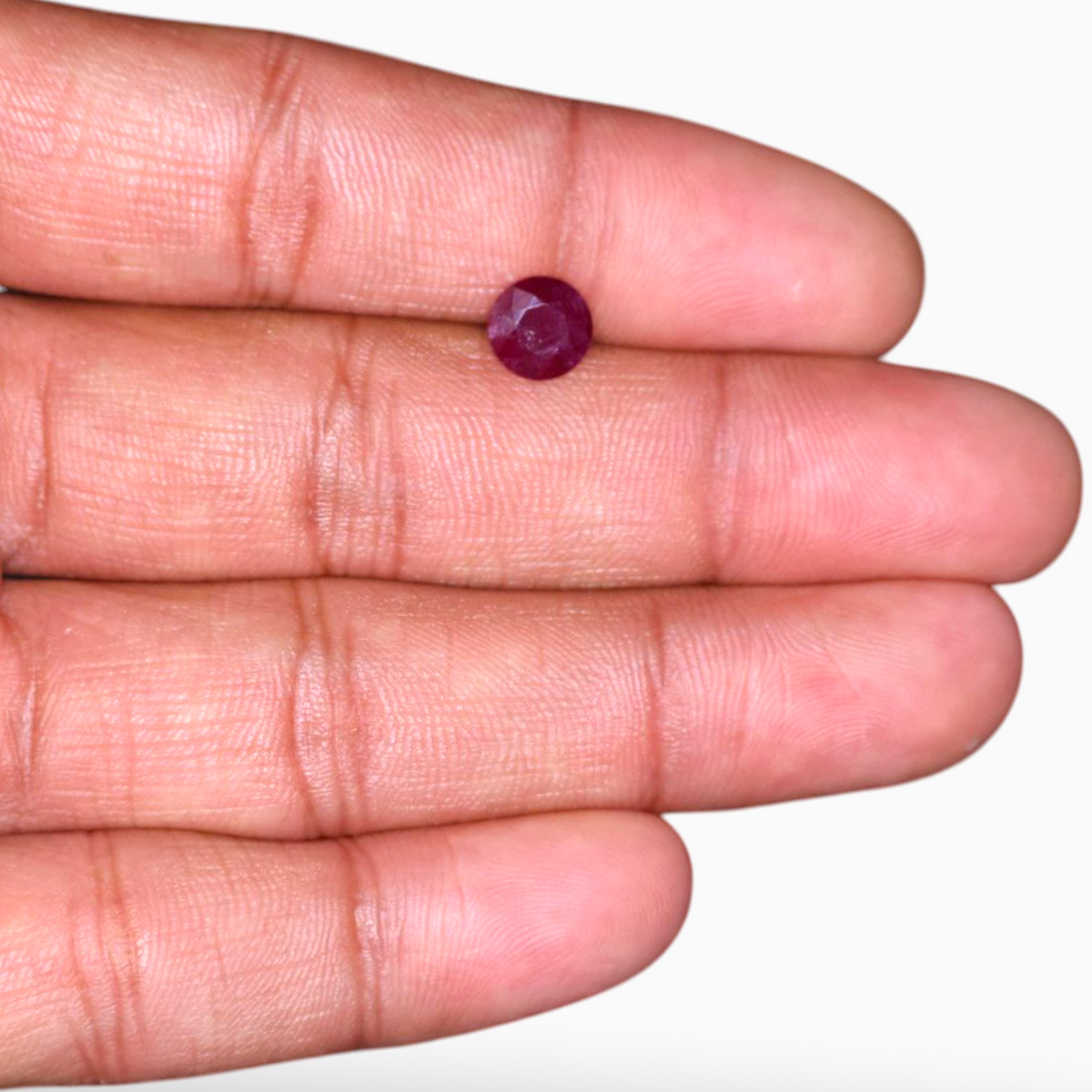 Original Ruby In  Round Shape 2.04 Carats 7.3mm Size