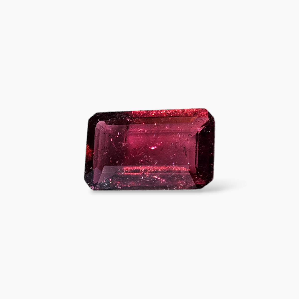 Original Rubellite Tourmaline Stone in Emerald Cut with 14.05 Carats Weight