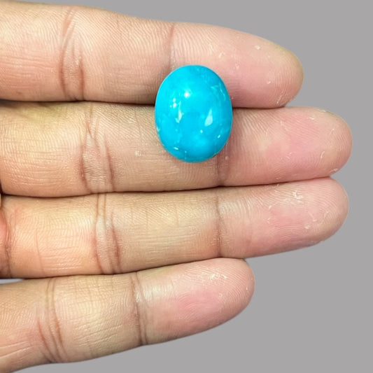 Original irani Feroza 15.42 Carats 19.2 x 15.2 x 8.7 mm in Oval