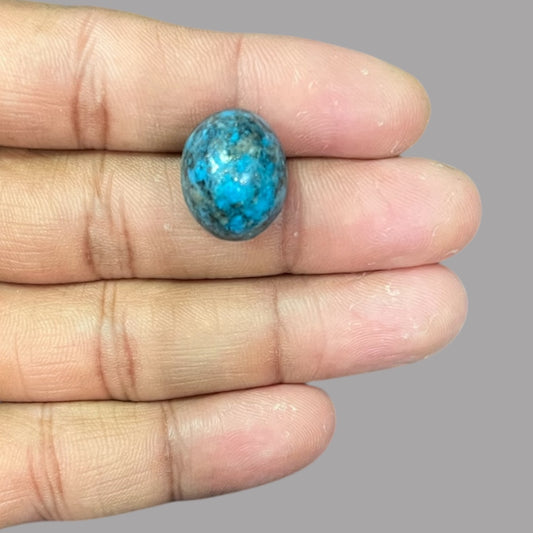 Original irani Feroza Stone 22.54 Carats 18 x 14.5 x 11.8 mm in Oval 