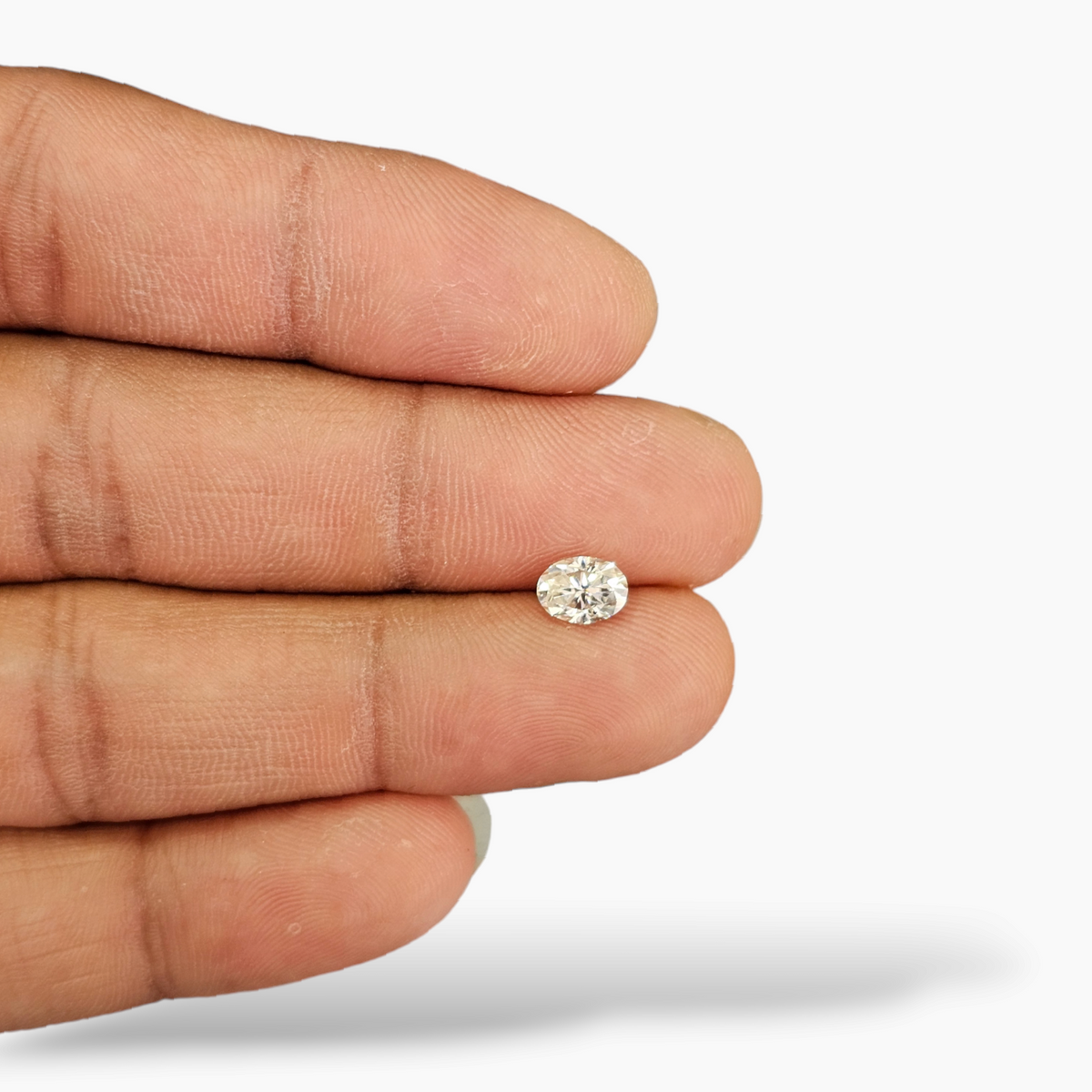 Oval Cut Moissanite Diamond in 0.85 Carats 5 by 7 Size for Sale