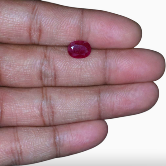Oval Cut Shape Ruby Gemstone 2.23 Carats 10.1x7.8mm Size