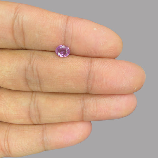 Oval Shape in Natural Pink Sapphire Gemstone 0.78 Carats & 6.3 x 4.9 mm Size