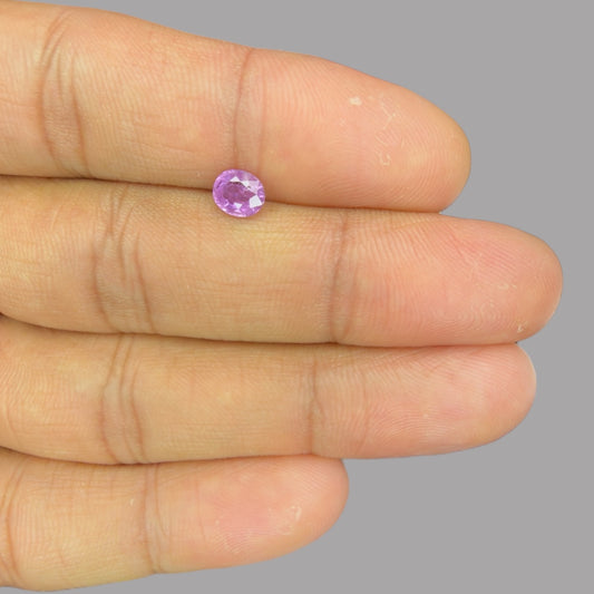 Oval Shape in Natural Pink Sapphire Gemstone 0.79 Carats & 6.1 x 5 mm Size