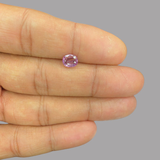 Oval Shape in Natural Pink Sapphire Gemstone 1.19 Carats & 7 x 5.5 mm Size