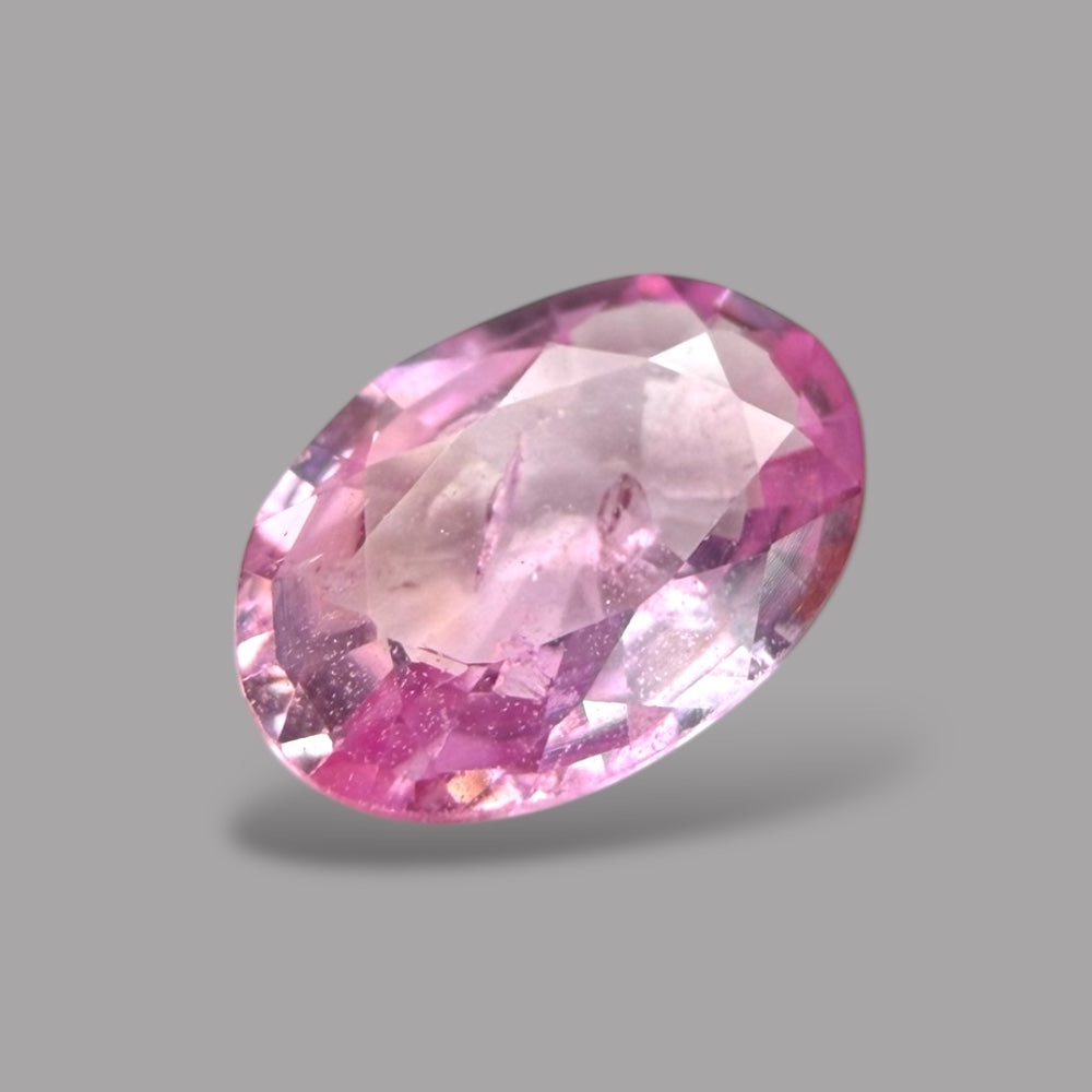 Oval Shape in Pink Sapphire Gemstone 0.51 Carats & 6.3 x 4.4 mm Size