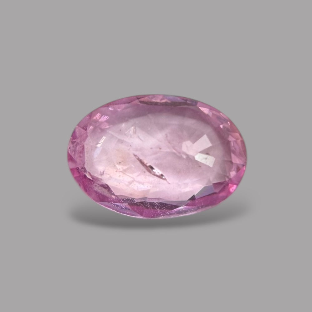 Oval Shape in Pink Sapphire Gemstone 0.51 Carats & 6.3 x 4.4 mm Size