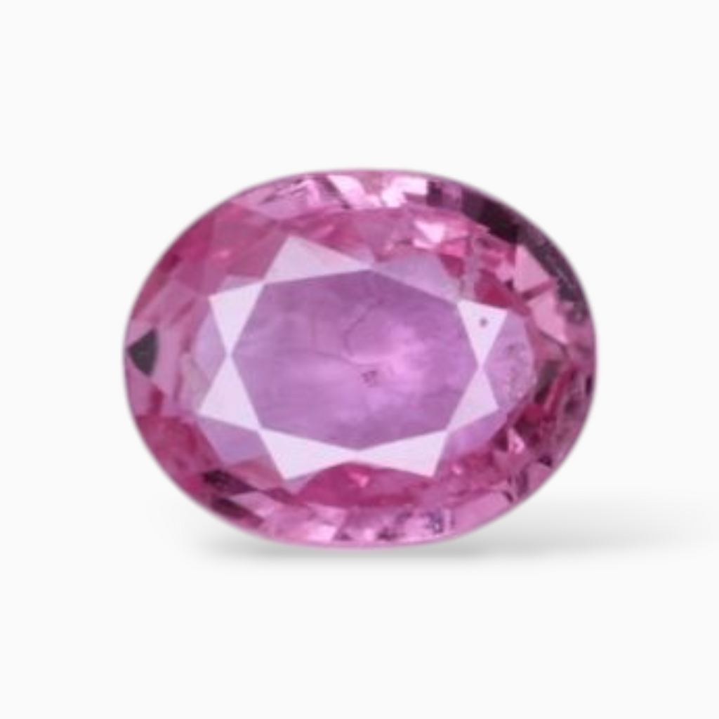 Oval Shape in Pink Sapphire Gemstone 0.68 Carats & 6.2x5mm Size