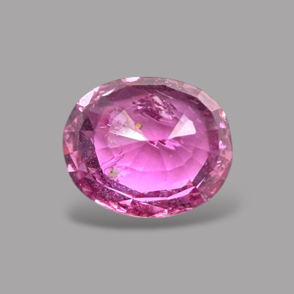 Oval Shape in Pink Sapphire Gemstone 0.87 Carats & 6.2 x 5.2 mm Size