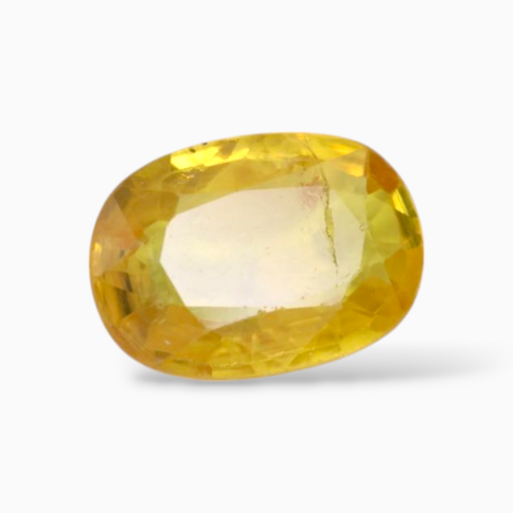 Oval Shape in Yellow Sapphire Gemstone 1.64 Carats & 8.8x6.2mm Size