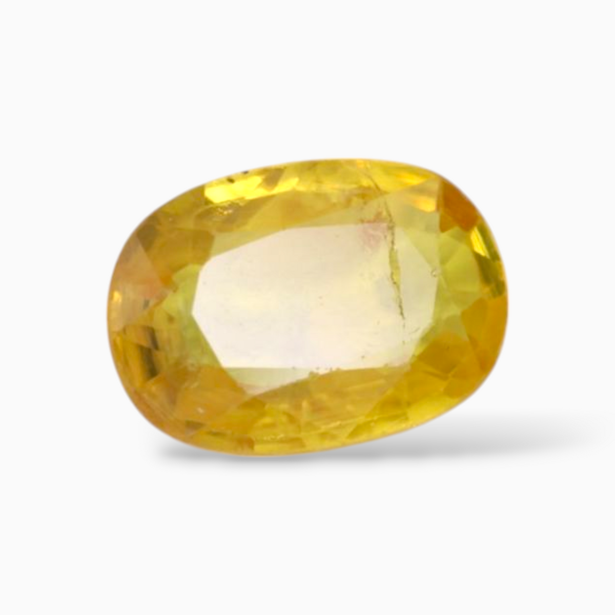 Oval Shape in Yellow Sapphire Gemstone 1.64 Carats & 8.8x6.2mm Size