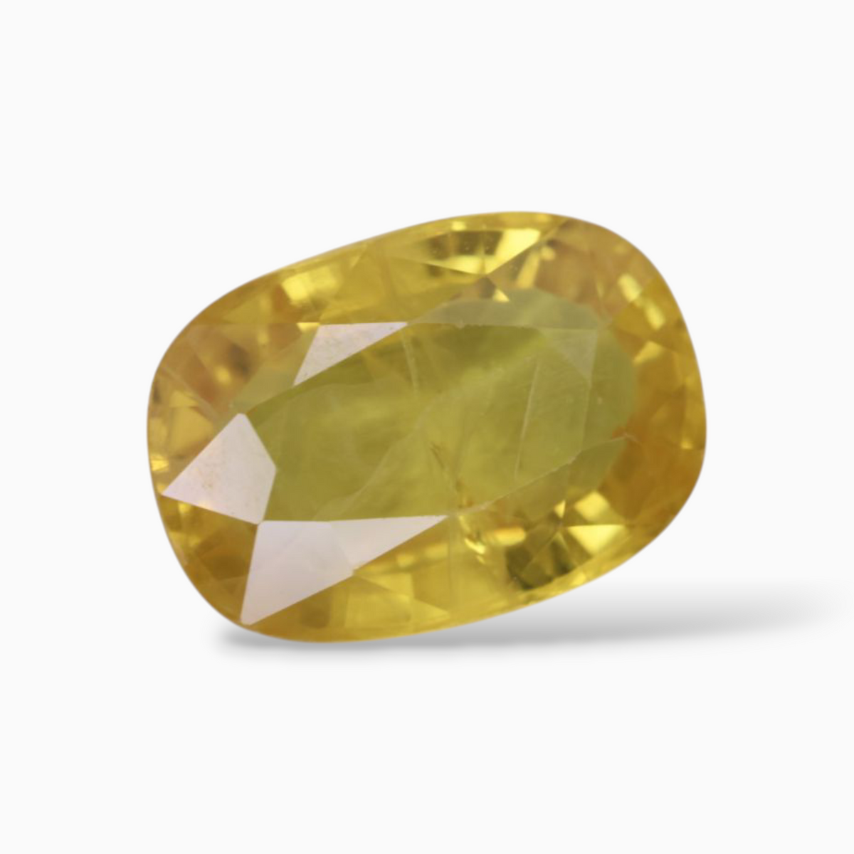 Oval Shape in Yellow Sapphire Gemstone 5.12 Carats & 11.7x8.3mm Size