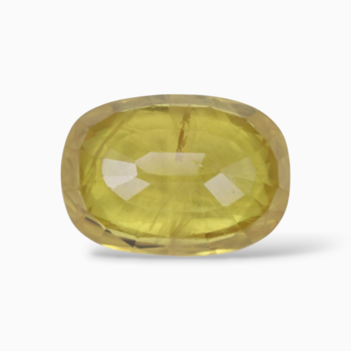 Oval Shape in Yellow Sapphire Gemstone 5.12 Carats & 11.7x8.3mm Size