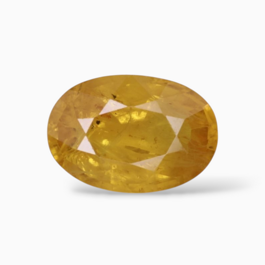 Oval Shape in Yellow Sapphire Gemstone 6.30 Carats & 13x9mm Size