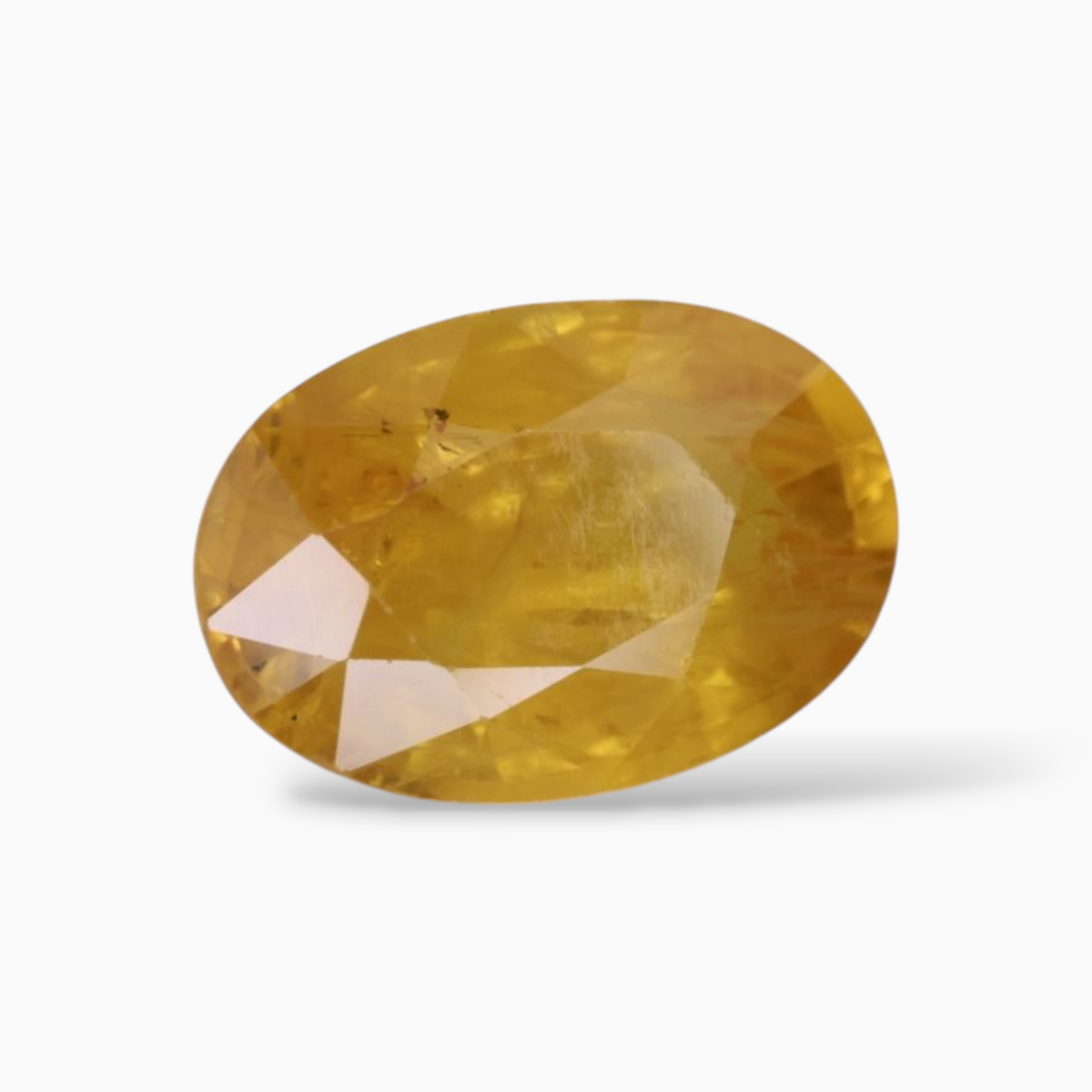 Oval Shape in Yellow Sapphire Gemstone 6.30 Carats & 13x9mm Size