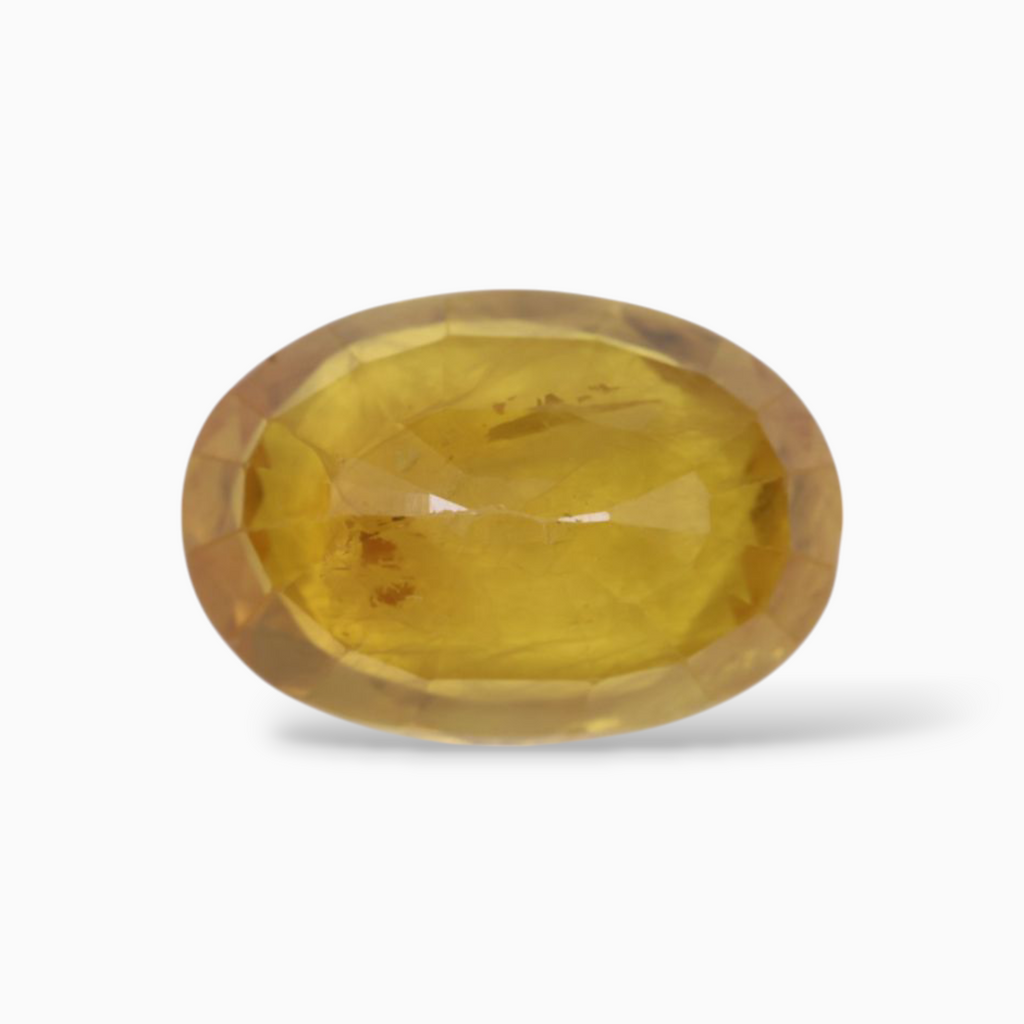 Oval Shape in Yellow Sapphire Gemstone 6.30 Carats & 13x9mm Size