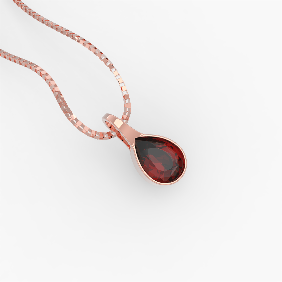 Ruby Pendants - Varvara - Rose Gold