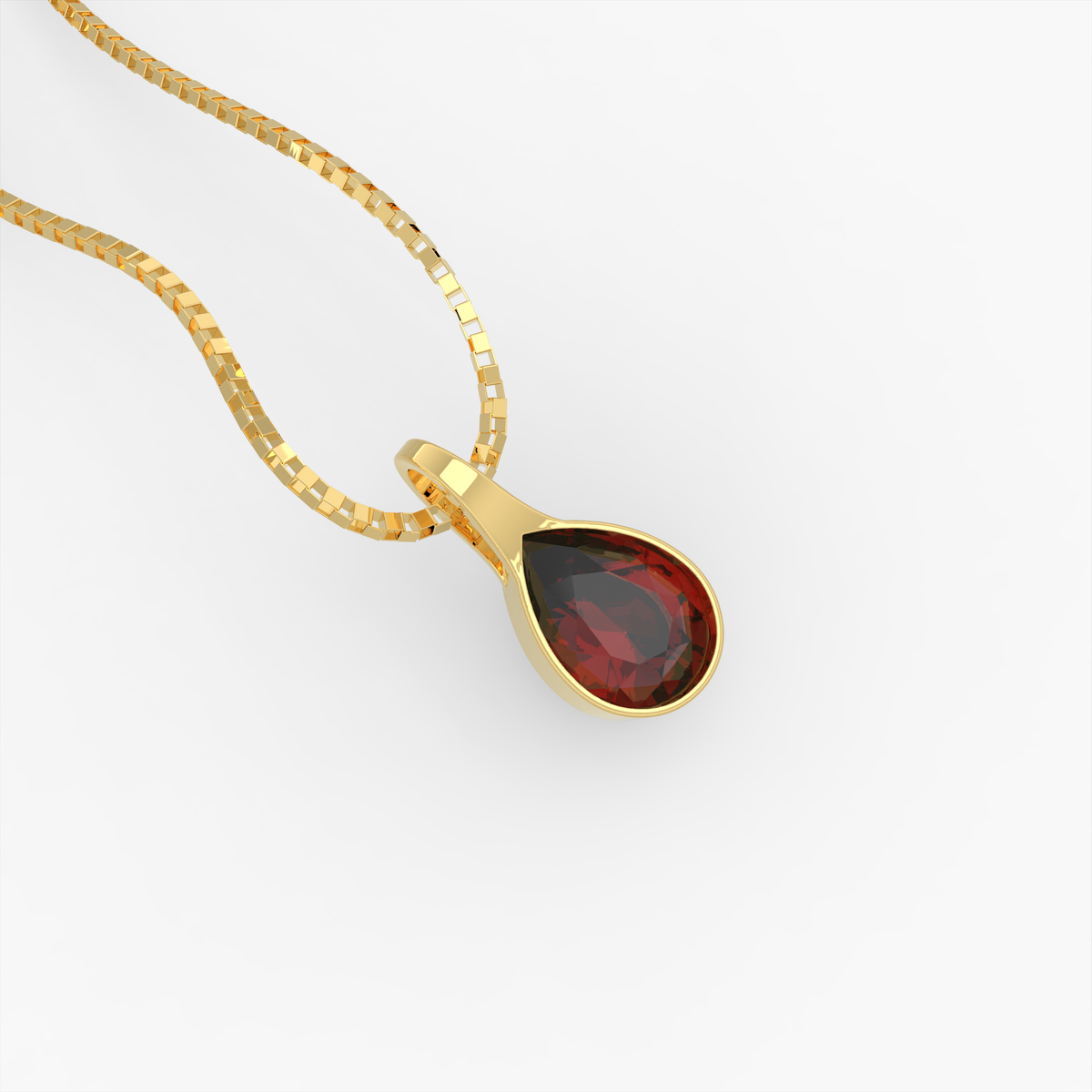 Ruby Pendants - Yelizaveta - Yellow Gold