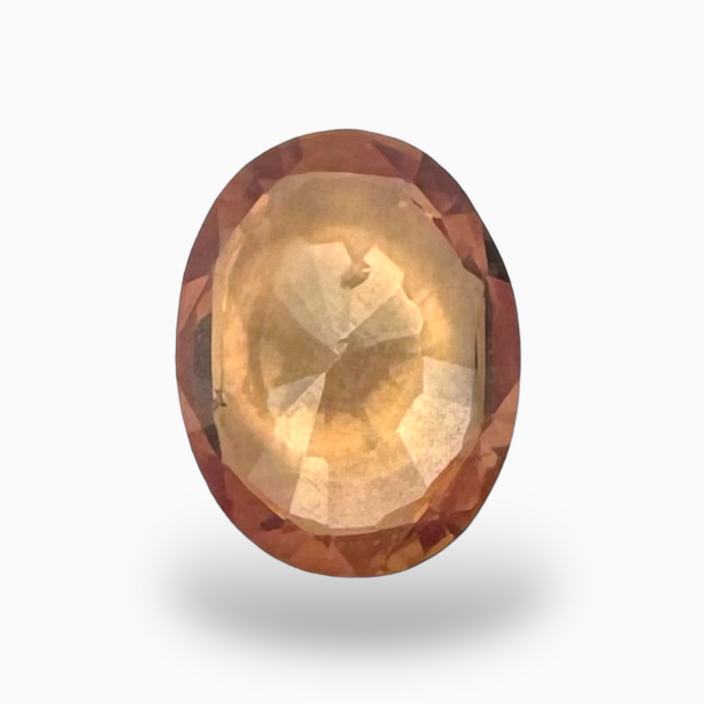 Padparadscha Sapphire Natural Stone Oval 1.09 Carats 7.53 × 5.82 × 2.76 mm