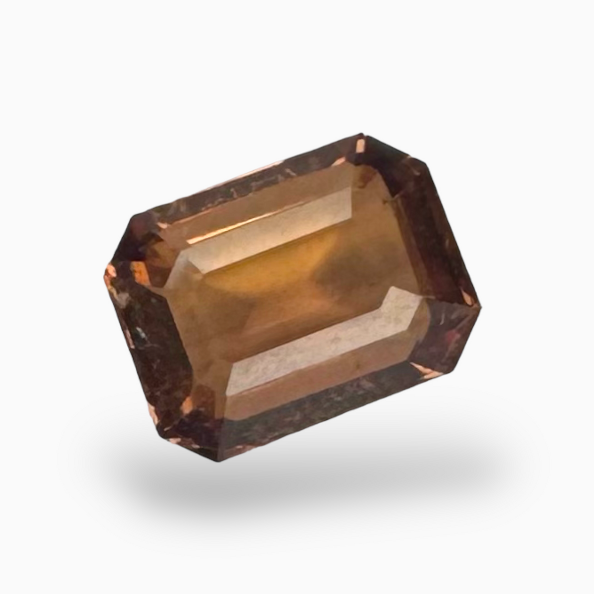 Padparadscha Sapphire Stone Emerald Cut 1.64 Carats 7.5 × 5.5 × 3.3 mm
