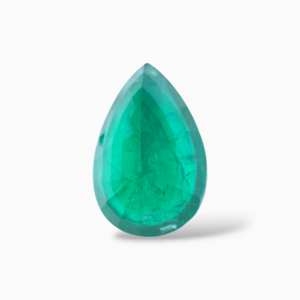 Panna Gemstone  7.73 Carats Pear Shape 16.1x10.7mm Size