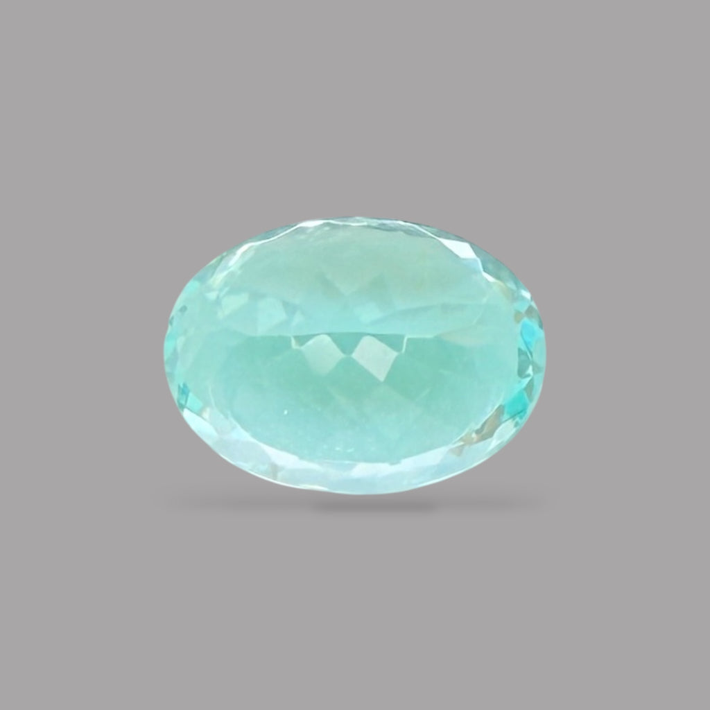 Paraiba Tourmaline Oval Cut 0.72 Carats 6.50 x 4.73 x 3.55 mm From Mozambique GIA Certified