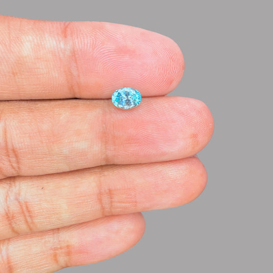 Paraiba Tourmaline Oval Cut 0.72 Carats 6.50 x 4.73 x 3.55 mm From Mozambique GIA Certified