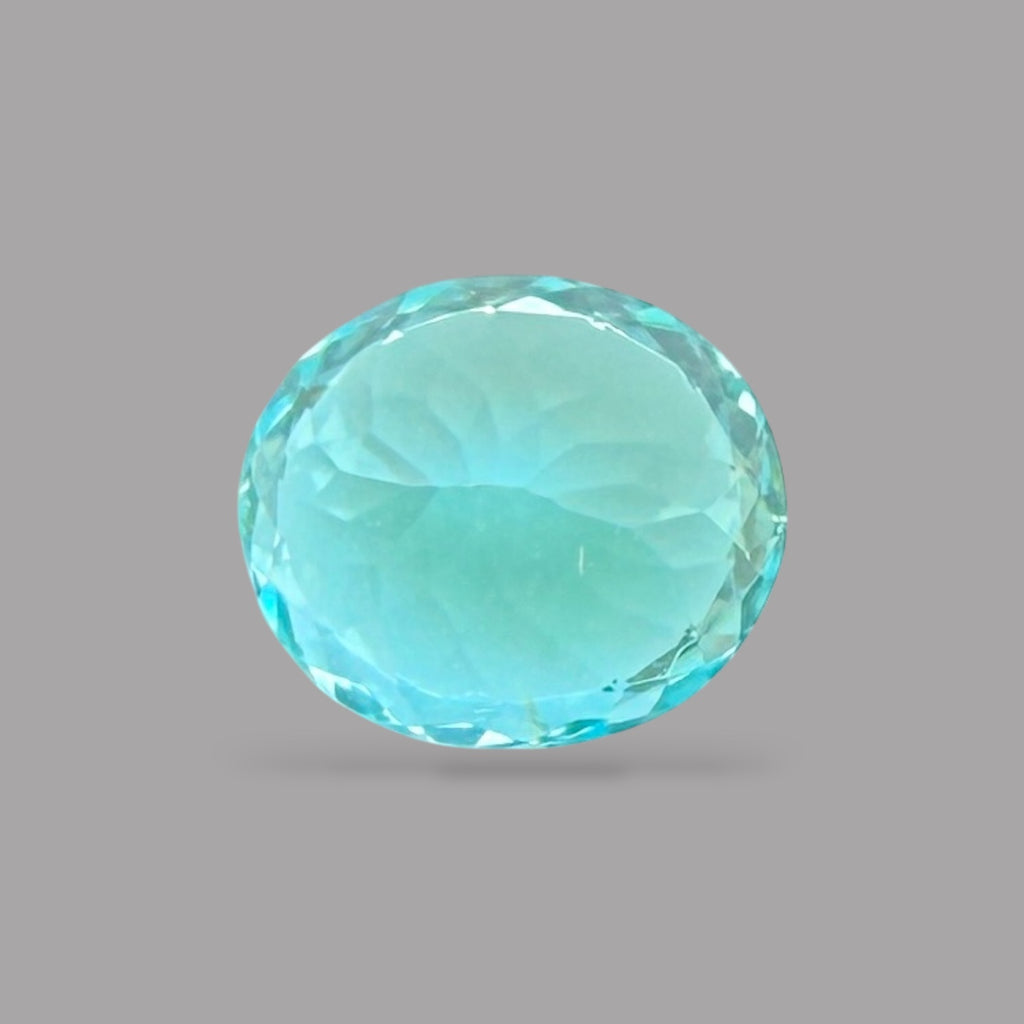 Paraiba Tourmaline Oval Cut 1.02 Carats 6.55 x 5.68 x 4.47 mm From Mozambique GIA Certified