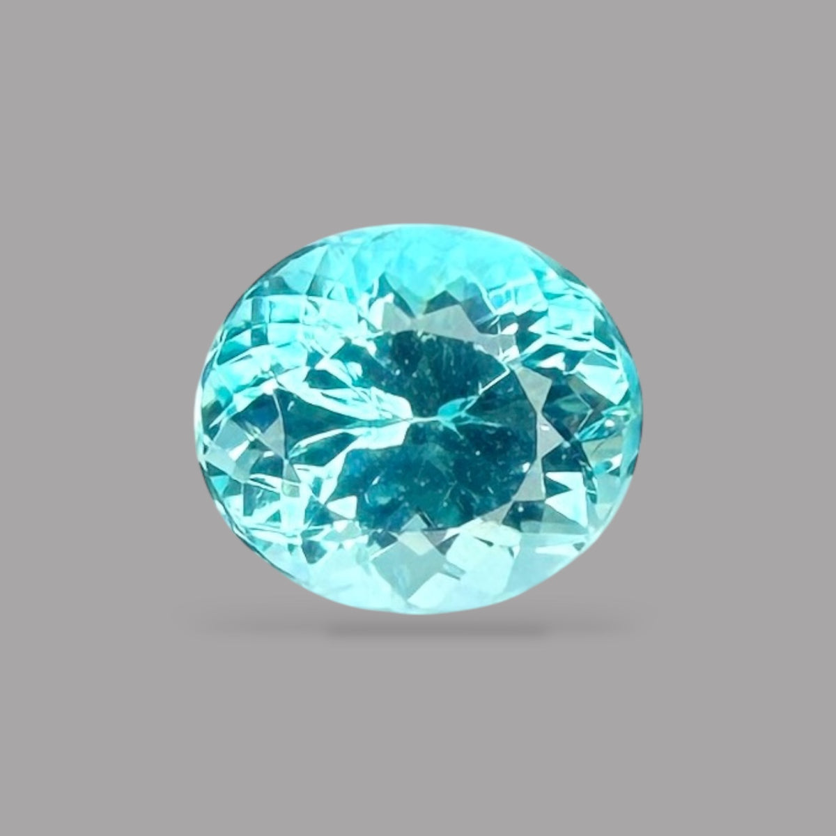 Paraiba Tourmaline Oval Cut 1.02 Carats 6.55 x 5.68 x 4.47 mm From Mozambique GIA Certified