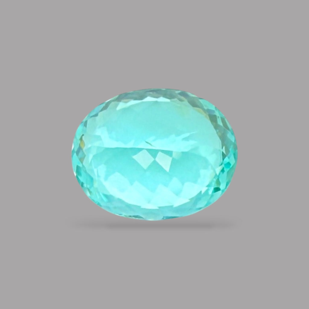 Paraiba Tourmaline Oval Cut 1.31 Carats 7.76 × 6.17 x 3.98 mm From Mozambique GIA Certified