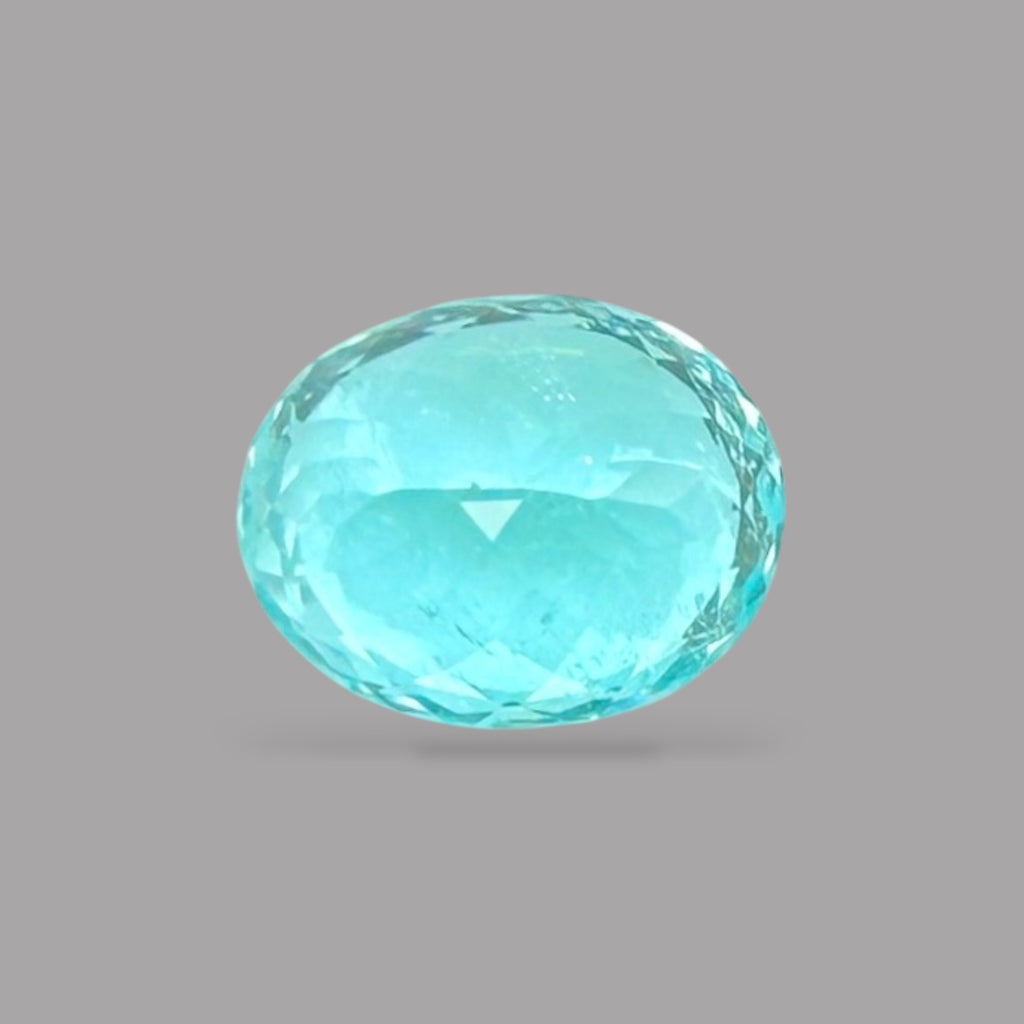 Paraiba Tourmaline Oval Cut 1.54 Carats 7.83 x 6.22 x 4.55 mm From Mozambique GIA Certified