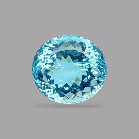 Paraiba Tourmaline Oval Cut 3.43 Carats 9.61 × 8.75 x 6.08 mm From  Mozambique GIA Certified