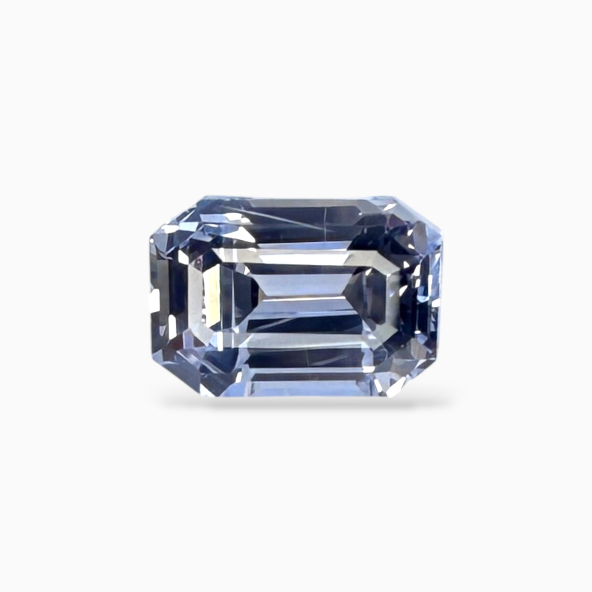 Pastel Blue Sapphire Emerald Cut 3.63 Carats 9.09X6.25X5.68 MM