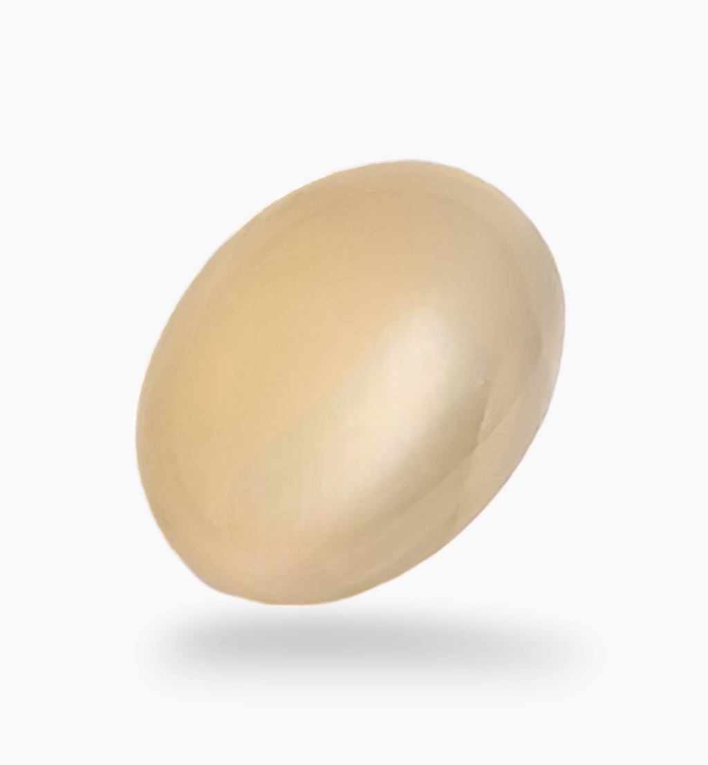 Natural Peach Moonstone Gemstone 3.40 Carats Oval Cabochon Shape 11.3x8.6mm