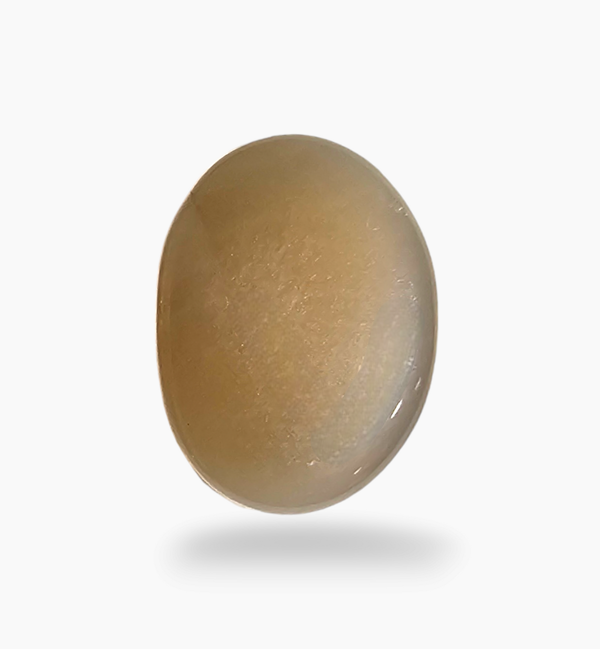 Natural Peach Moonstone Gemstone 3.64 Carats Oval Cabochon Shape 11.4x8.4mm