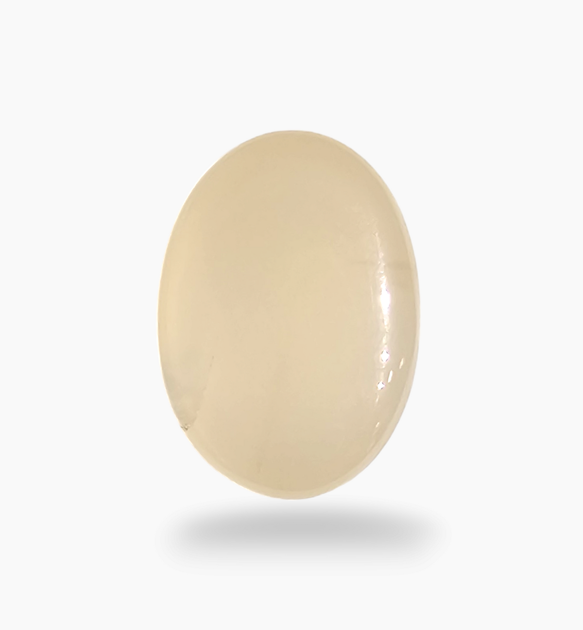 Natural Peach Moonstone Gemstone 3.93 Carats Oval Cabochon Shape 12x8.5mm