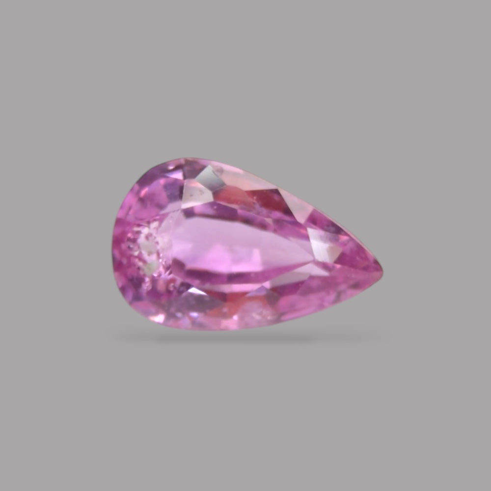 Pear Shape in Pink Sapphire Gemstone 0.56 Carats &  6.6 x 4.1 mm Size