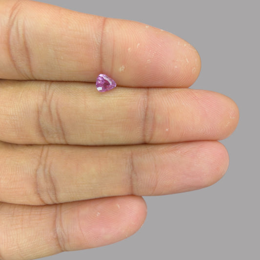 Pear Shape in Pink Sapphire Gemstone 0.63 Carats &  5.4 x 4.4 mm Size