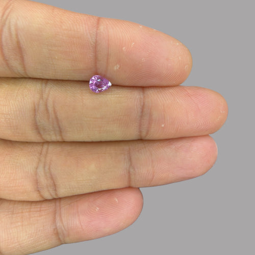 Pear Shape in Pink Sapphire Gemstone 0.64 Carats &  5.7 x 4.4 mm Size