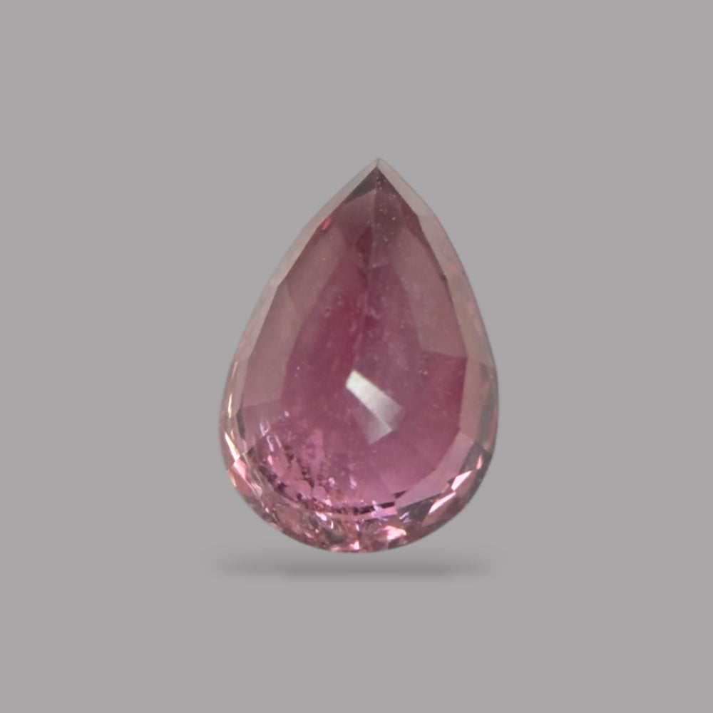 Pear Shape in Pink Sapphire Gemstone 0.64 Carats &  6.2 x 4.3 mm Size