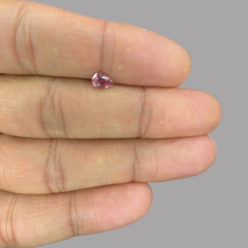 Pear Shape in Pink Sapphire Gemstone 0.64 Carats &  6.2 x 4.3 mm Size