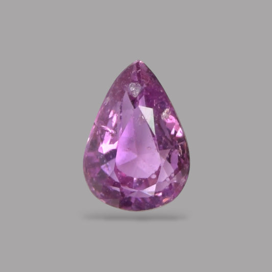 Pear Shape in Pink Sapphire Gemstone 0.65 Carats &  6.3 x 4.5 mm Size