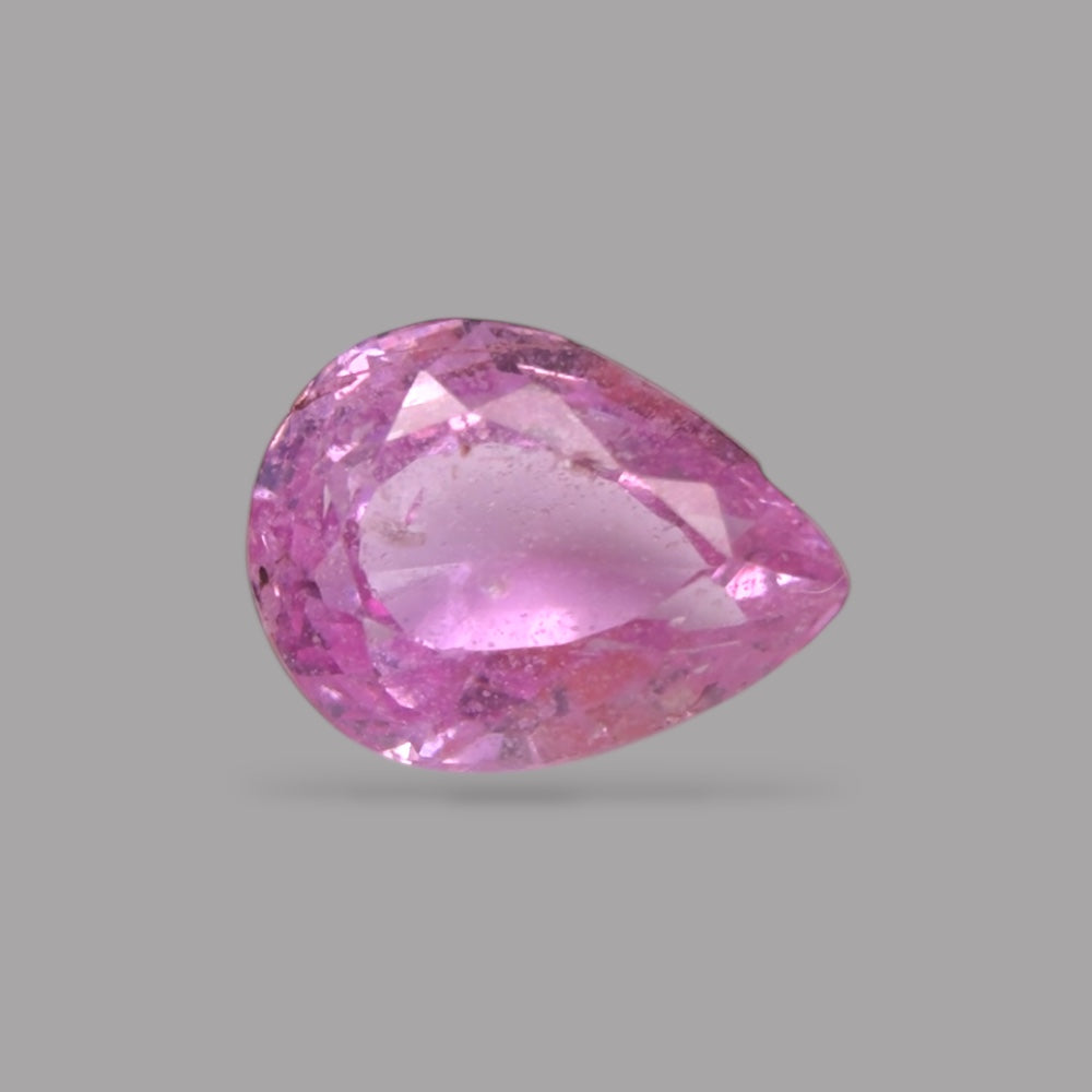 Pear Shape in Pink Sapphire Gemstone 0.68 Carats &  6 x 4.4 mm Size